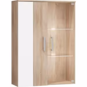 Obrazek Szafka wisząca Stella (sonoma jasna/biały połysk)