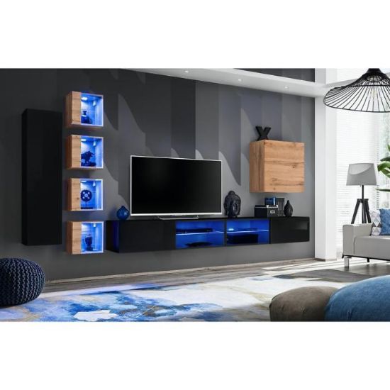 Obrazek Meblościanka Switch Xxvi Czarny/Wotan