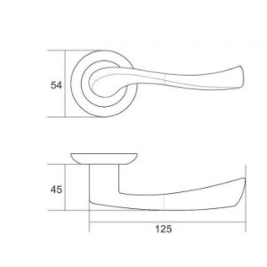 Obrazek Klamka Nida ROZ OKR E3 czarny/matowy