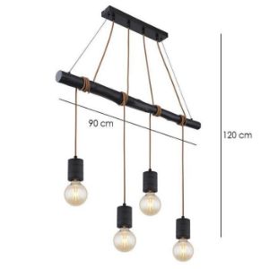 Obrazek Lampa 54030-4HA Czarna LW4