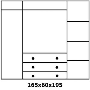 Obrazek Szafa 45A sosna 165X60X195