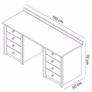 Obrazek Biurko Finezja F16 sonoma czekoladowa
