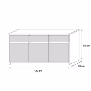 Obrazek Komoda 3D3S Merg Sonoma
