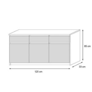 Obrazek Komoda 3D3S Merg Sonoma