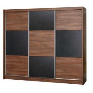 Obrazek Szafa trzydrzwiowa Cordoba 250 cm dąb sterling/brązowy beton