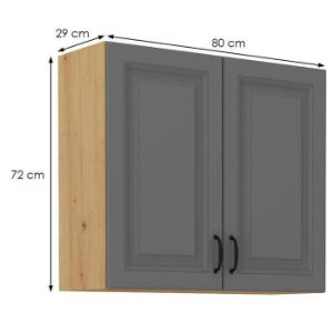 Obrazek  Szafka kuchenna Stilo dustgrey/artisan 80g/72 2f 
