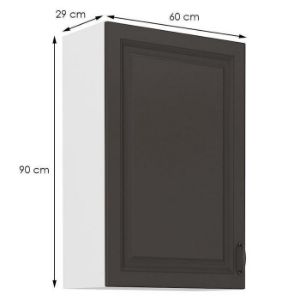 Obrazek Szafka kuchenna STILO grafit mat/biały 60g-90 1f 