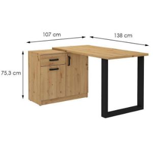 Obrazek Biurko Z Komodą Niską Malta Dab Artisan (Blat 28mm) Typ 130