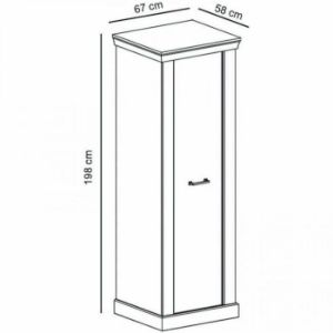 Obrazek Szafa Antica A-17 1D kraft złoty