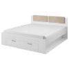 Obrazek Łóżko Galaxy 52 180/200 z szufl zagłowie tapicerowane białe (abisko)