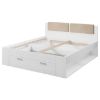 Obrazek Łóżko Galaxy 52 180/200 z szufl zagłowie tapicerowane białe (abisko)