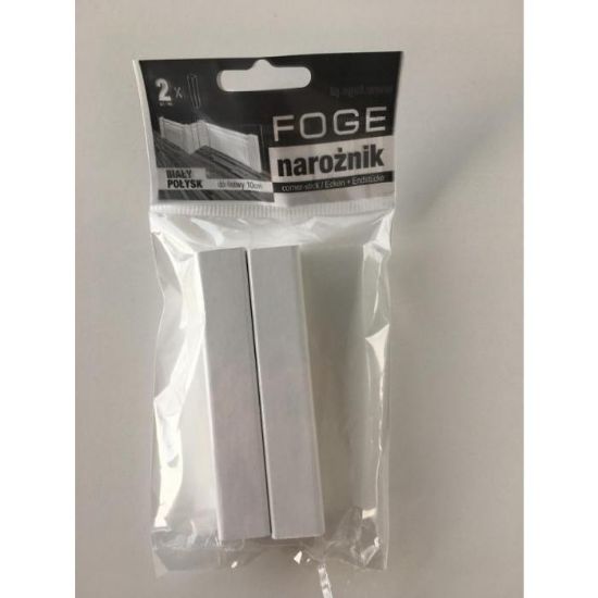 Obrazek Narożnik uniwersalny Foge 100 biały połysk 2szt