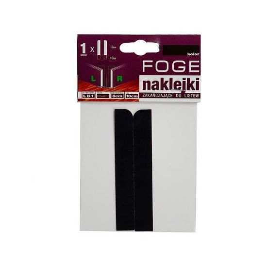 Obrazek Zakończenie lewe + prawe Foge LB1 uniwersalne czarne 1+1szt