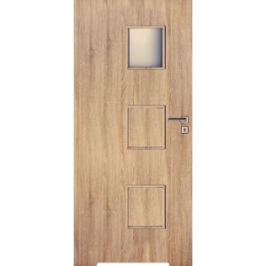 Obrazek Drzwi wewnętrzne z zamkiem WC Trio 1*3 60L Dąb Sonoma L2
