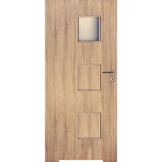 Obrazek Drzwi wewnętrzne z zamkiem WC Trio 1*3 60L Dąb Sonoma L2