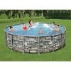Obrazek Basen stelażowy z pompą 5.49x1.32m cegła 56886
