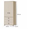Obrazek Szafa 2D3S Kiki G23-BK/KI-01 beech/sand