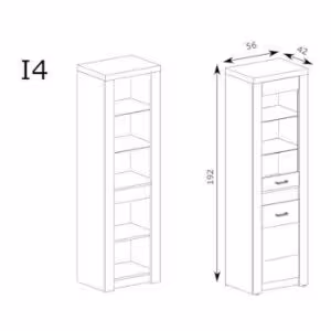 Obrazek Witryna Indianapolis I4 jesion ciemny