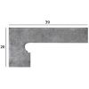 Obrazek Cokół schodowy Zanq acero lewy 39/20
