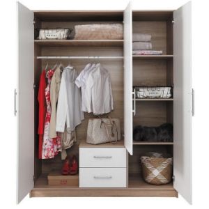 Obrazek Szafa Smart SR2 150 cm dąb sonoma/biały