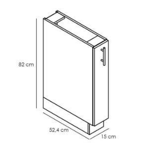 Obrazek Szafka kuchenna Denis d15 cargo + kosz dąb london/biały