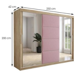 Obrazek Szafa Tapi 250 Dąb Sonoma/Różowy
