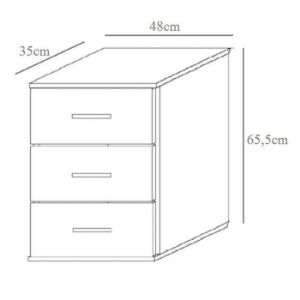 Obrazek Szafka nocna Goda III 3S biały