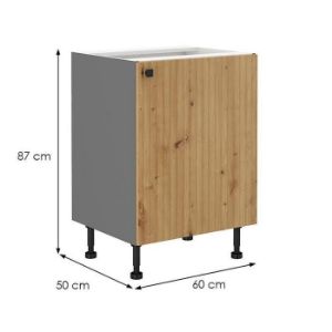 Obrazek Szafka kuchenna AVA dąb artisan/antracyt 60d 1f bb