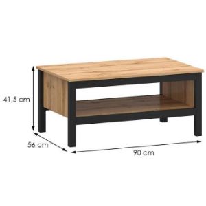 Obrazek Stolik Palmer T dąb wotan/czarny