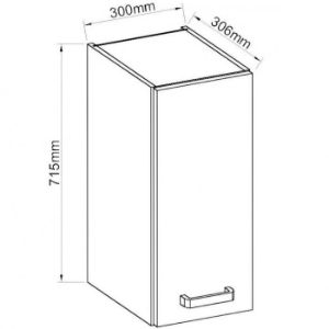 Obrazek Szafka kuchenna ARTISAN biały połysk 30G-72 1F