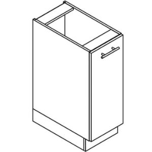 Obrazek Szafka kuchenna Denis d30 cargo + kosz dąb london/biały