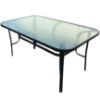 Obrazek Stół szklany z otworem 150x90x70cm czarny