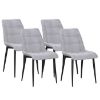 Obrazek Krzesło Marco srebrny/noga czarna - 4 sztuki
