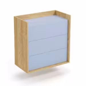 Obrazek Komoda Arka 3S hikora naturalna/niebieski