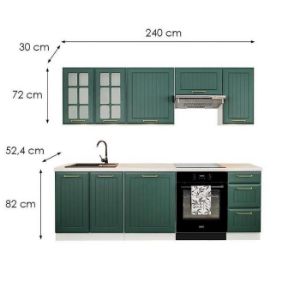 Obrazek Kuchnia Irma 180/240 zielony mat