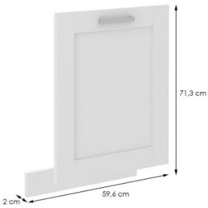 Obrazek Front kuchenny LUNA biały mat/biały front zm 713x596
