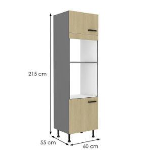 Obrazek  Szafka kuchenna SCANDI jodełka/antracyt 60dpm-215 2f 