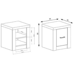 Obrazek Szafka nocna Indianapolis I 24 jesion jasny