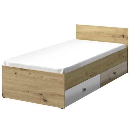 Obrazek Łóżko Nero 14 – Szary Połysk