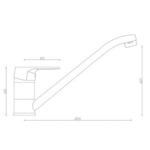 Obrazek Bateria zlewozmywakowa czarna Kronos