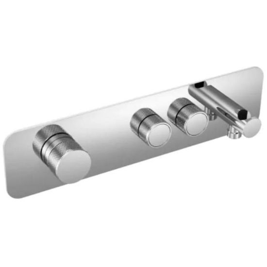 Obrazek Bateria prysznicowo-wannowa podtynkowa Krotos 2-funkcyjna chrom 