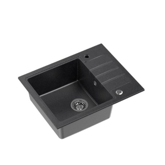Obrazek Zlew Peter 116 Steingran czarny 62x50x20 i syfon