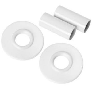 Obrazek Zestaw maskujący do podłączenia grzejnika biały