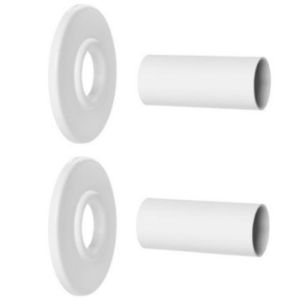 Obrazek  Zestaw maskujący do podłączenia grzejnika biały  