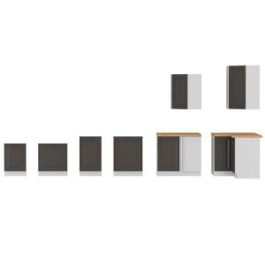 Obrazek Szafka kuchenna STILO grafit mat/biały 60d 1f bb