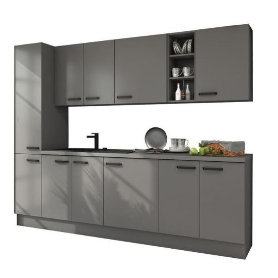 Obrazek Kuchnia Nessa antracyt/antracyt 260 bez blatu