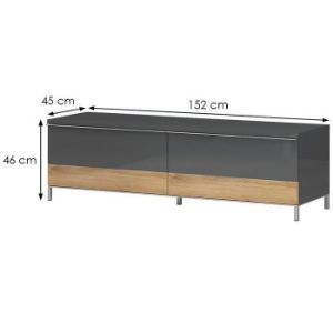 Obrazek Szafka RTV Onyx TV150-2F/ON anthracite/pacific walnut