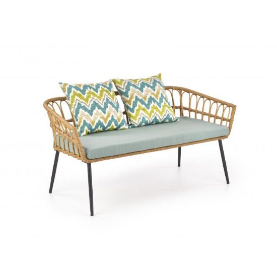 Obrazek Fotel podwójny ANNA 2S  czarny/naturalny/popielaty