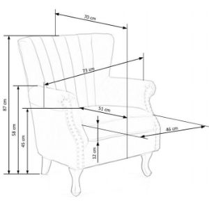 Obrazek Fotel Berry popielaty