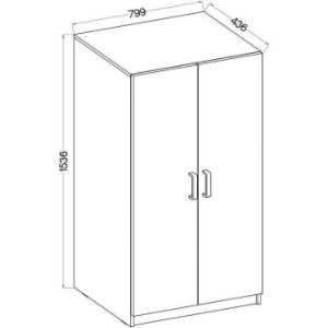 Obrazek Szafa 2f Malta Jasny Szary Typ 108